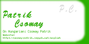 patrik csomay business card